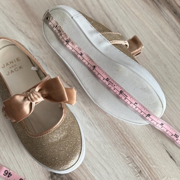 Janie and Jack Sparkle Mary Jane Sneakers Girls Size 1 - Picture 7 of 8